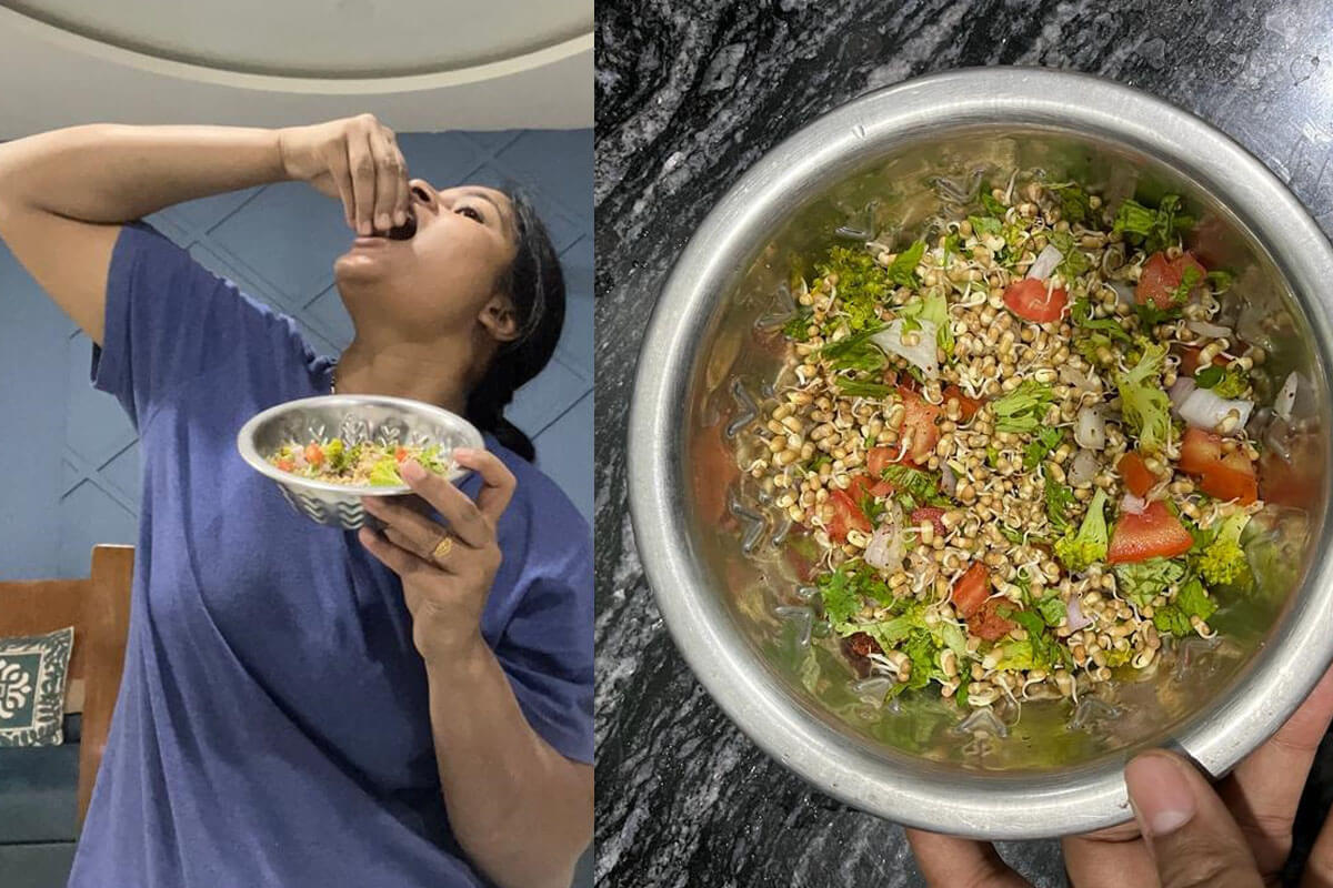 Try Matki or Sprouts in This Way - The Must Try Matki Salad or Sprout Bowl